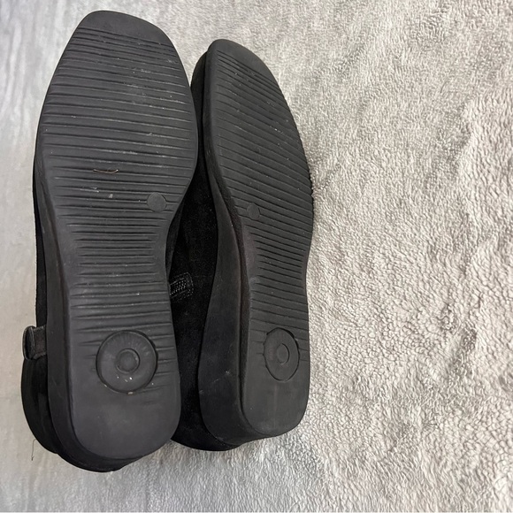 La Canadienne Sanford Suede Leather Buckle Zip Winter Ankle Boot Bootie Black - Picture 7 of 17